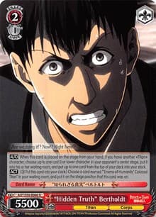 "Hidden Truth" Bertholdt - Attack on Titan Vol. 2 - Weiss Schwarz card