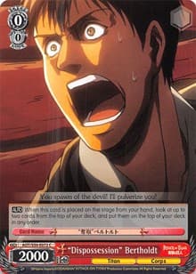 "Dispossession" Bertholdt - Attack on Titan Vol. 2 - Weiss Schwarz card