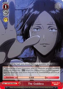 The Goddess - Attack on Titan Vol. 2 - Weiss Schwarz card