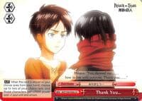 Thank You... - Attack on Titan Vol. 2 - Weiss Schwarz card