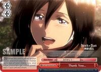 Thank You... (RRR) - Attack on Titan Vol. 2 - Weiss Schwarz card
