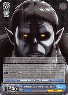 "Strength Assessment" Beast Titan - Attack on Titan Vol. 2 - Weiss Schwarz card