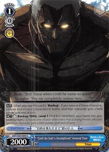 "Until the Goal is Accomplished" Armored Titan - Attack on Titan Vol. 2 - Weiss Schwarz card