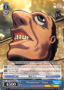 "Predation" Titan (B) - Attack on Titan Vol. 2 - Weiss Schwarz card