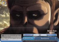 Sentience (B) - Attack on Titan Vol. 2 - Weiss Schwarz card