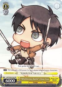 "Mischievous Battle" Chimi Eren - Attack on Titan Vol. 2 - Weiss Schwarz card