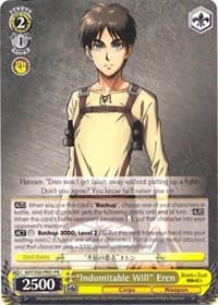 "Indomitable Will" Eren - Attack on Titan Vol. 2 - Weiss Schwarz card