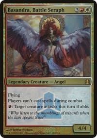 Basandra, Battle Seraph (Commander Launch Promo) - Oversize Cards - Magic: The Gathering card