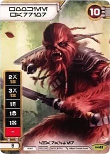 Wookiee Warrior (Extended Full Art) (Aurebesh Text) - SWD: Promo Cards - Star Wars: Destiny card