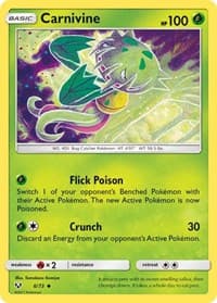 Carnivine - Shining Legends - Pokemon card