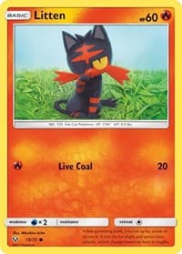 Litten - Shining Legends - Pokemon card