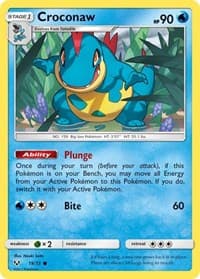 Croconaw - Shining Legends - Pokemon card