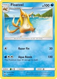 Floatzel - Shining Legends - Pokemon card
