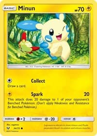 Minun - Shining Legends - Pokemon card