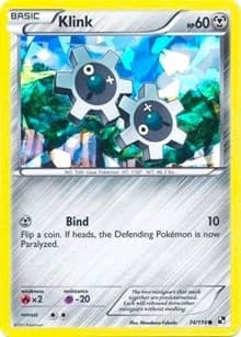 Klink - 74/114 (Cracked Ice Holo) - Blister Exclusives - Pokemon card