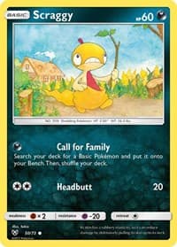 Scraggy - Shining Legends - Pokemon card
