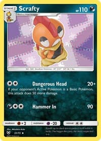 Scrafty - Shining Legends - Pokemon card