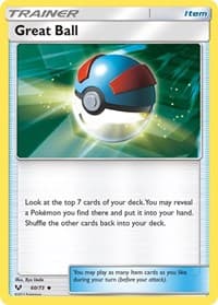 Great Ball - Shining Legends - Pokemon card