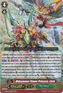 Midsummer Flower Princess, Lieta - G-BT12: Dragon King's Awakening - Cardfight Vanguard card