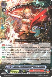 Summon Lightning Dancing Princess, Anastasia - G-BT12: Dragon King's Awakening - Cardfight Vanguard card