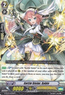 Battle Sister, Sable - G-BT12: Dragon King's Awakening - Cardfight Vanguard card