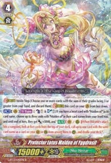 Protector Lotus Maiden of Yggdrasil - G-BT12: Dragon King's Awakening - Cardfight Vanguard card