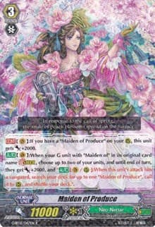 Maiden of Produce - G-BT12: Dragon King's Awakening - Cardfight Vanguard card