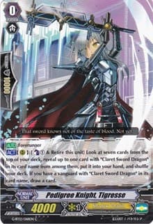 Pedigree Knight, Tigresse - G-BT12: Dragon King's Awakening - Cardfight Vanguard card