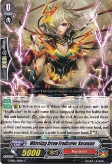 Whistling Arrow Eradicator, Kosanjou - G-BT12: Dragon King's Awakening - Cardfight Vanguard card