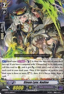 Steam Lynx, Nadine - G-BT12: Dragon King's Awakening - Cardfight Vanguard card