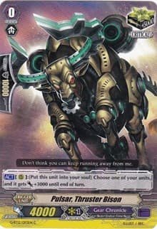 Pulsar, Thruster Bison - G-BT12: Dragon King's Awakening - Cardfight Vanguard card
