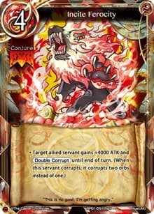 Incite Ferocity - The Magic Battle Begins - The Caster Chronicles card