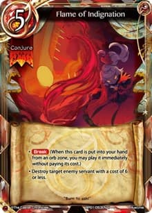 Flame of Indignation - The Magic Battle Begins - The Caster Chronicles card