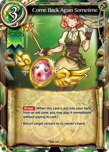 Come Back Again Sometime - The Magic Battle Begins - The Caster Chronicles card
