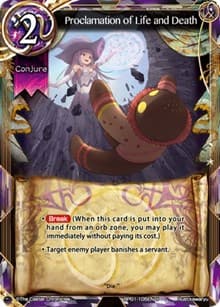 Proclamation of Life and Death - The Magic Battle Begins - The Caster Chronicles card