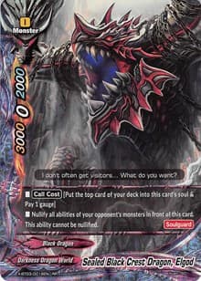 Sealed Black Crest Dragon, Elgod - Overturn! Thunder Empire!! - Future Card BuddyFight card