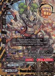 "Demonic Rock Mech Trooper" Dra-gollum - Overturn! Thunder Empire!! - Future Card BuddyFight card