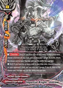 Impartial Knight, Justlaw - Overturn! Thunder Empire!! - Future Card BuddyFight card