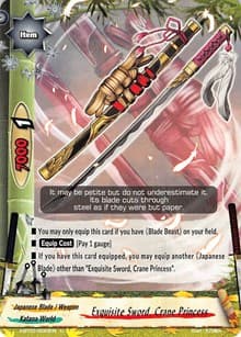 Exquisite Sword, Crane Princess - Overturn! Thunder Empire!! - Future Card BuddyFight card