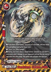 Sandstorm Catena Palm - Overturn! Thunder Empire!! - Future Card BuddyFight card