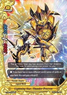Lightning Star, Thunder Procyon - X-TD03: Thunderous Warlords Alliance - Future Card BuddyFight card