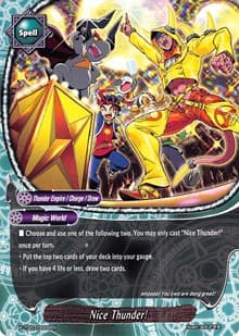 Nice Thunder! - X-TD03: Thunderous Warlords Alliance - Future Card BuddyFight card