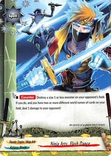 Ninja Arts, Flash Dance - X-TD03: Thunderous Warlords Alliance - Future Card BuddyFight card