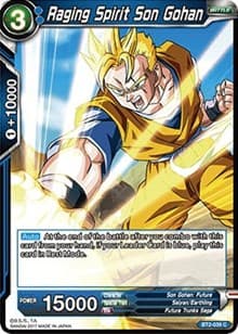Raging Spirit Son Gohan - Union Force - Dragon Ball Super: Masters card
