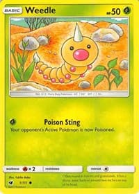 Weedle - SM - Crimson Invasion - Pokemon card