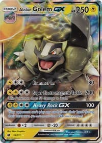 Alolan Golem GX - SM - Crimson Invasion - Pokemon card