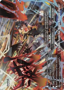 Turbulent Thunder Fist, Blowout X Tempest Shatter! (RRR Foil) - X-TD03: Thunderous Warlords Alliance - Future Card BuddyFight card