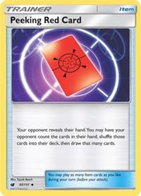 Peeking Red Card - SM - Crimson Invasion - Pokemon card