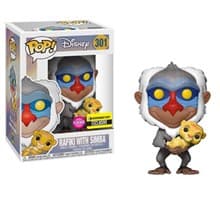 Rafiki with Simba (Flocked) (Entertainment Earth Exclusive) - Pop! Vinyl - Funko card