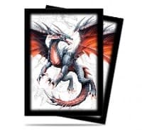 Black Dragon Standard Size Deck Protector by Mauricio Herrera (50-Pack) - Ultra Pro Card Sleeves - Card Sleeves card